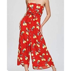 NWT Women's Lemon Print Jumpsuit